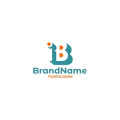 ib simple logo design vector