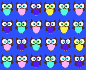 Fotobehang owl pattern © Ivan