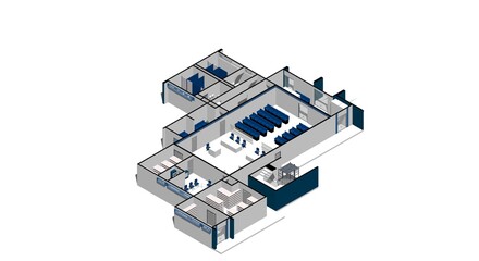 Isometric Architectural Projection - SJO 15 Ground Floor