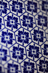 Blue and white flowers pattern macro background fifty megapixels prints