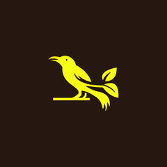 logo bird icon social animal wing economy 