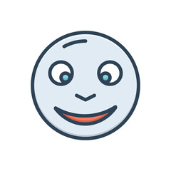 Color illustration icon for glad