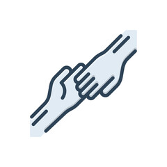 Obraz premium Color illustration icon for helpful