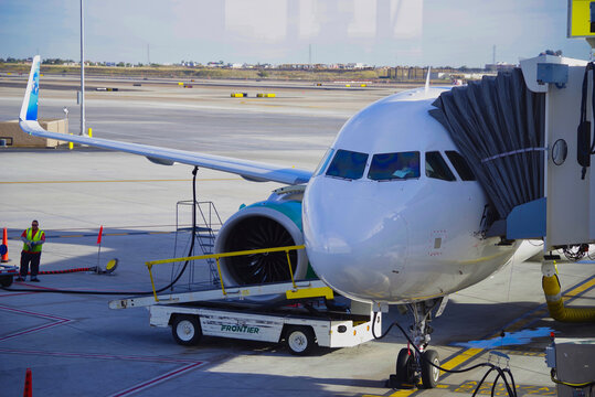 Frontier Airlines Jet - Phoenix Airport