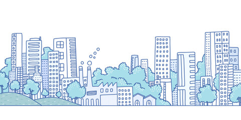Eco city illustration  © Wararuk Sisalang 