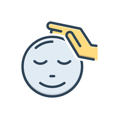 Color illustration icon for feel