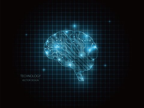 淡く光る人工知能のイメージ