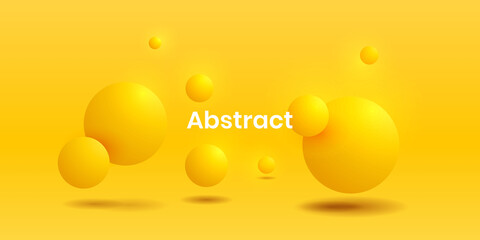 Abstract fluid vibrant gradient 3d yellow circle realistic backgorund
