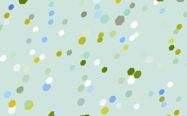 Light Blue, Green vector modern geometrical circle abstract background. Dotted texture template. Geometric pattern in halftone style with gradient.