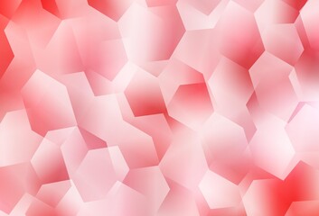 Fototapeta premium Light Red vector layout with hexagonal shapes.