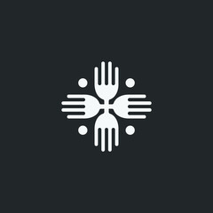 Food logo design template elements