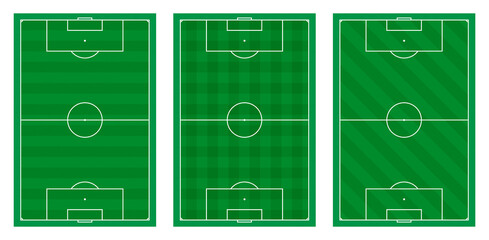 soccer field markings lines with different types of grass, football playground top view. Sports ground for active recreation. Vector