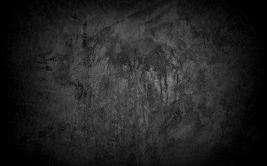 Old wall texture cement dark black gray  background abstract grey color design are light with white gradient background.