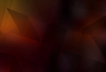 Dark Red vector polygon abstract background.