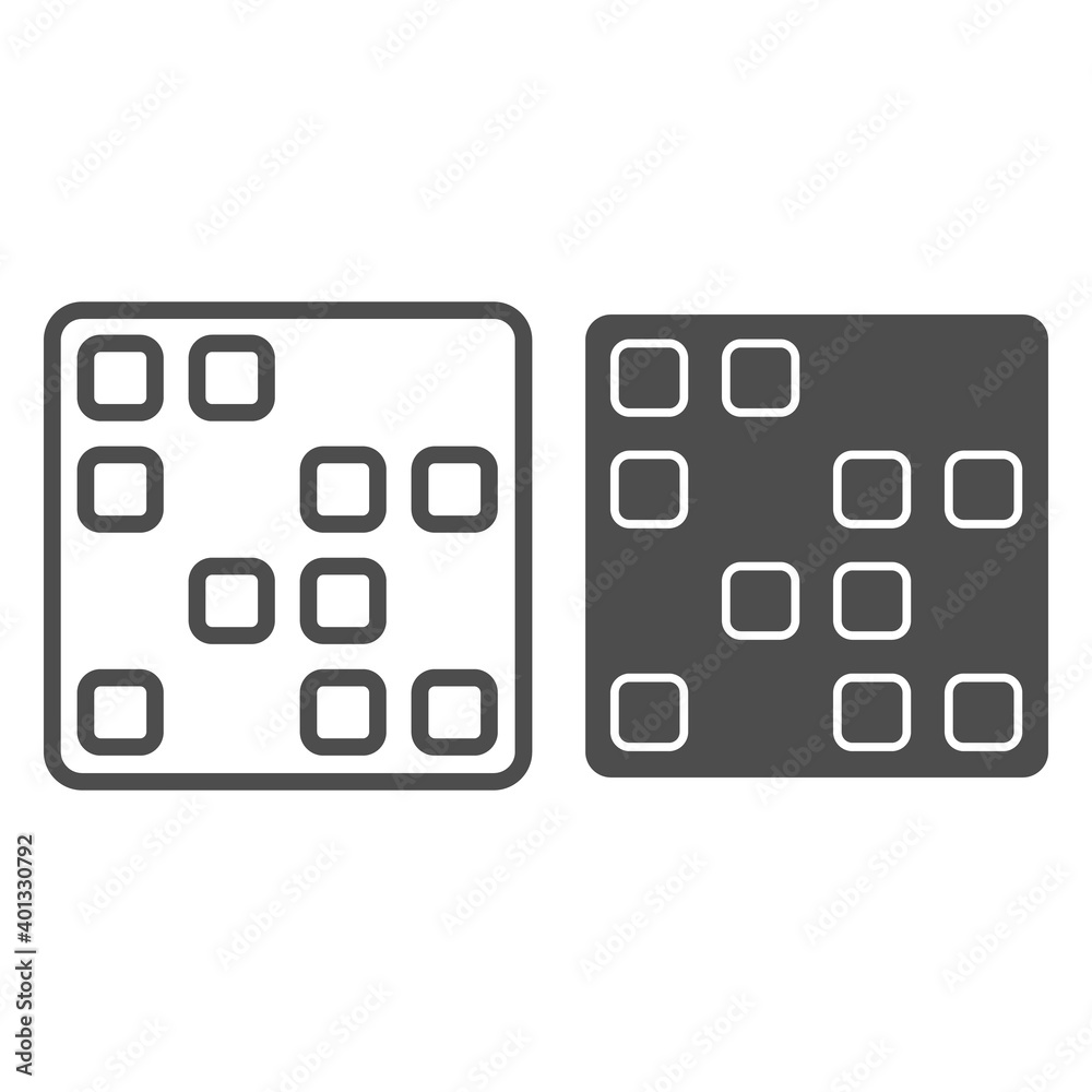 Poster computer program line and solid icon, black bookkeeping concept, application software sign on white 