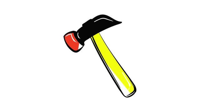 Hammer icon animation best on white background for any design