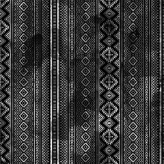 Geometric klim ikat pattern with grunge texture
