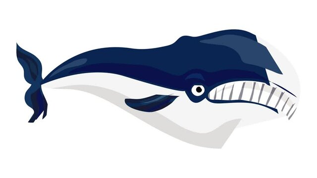Whale icon animation best on white background for any design