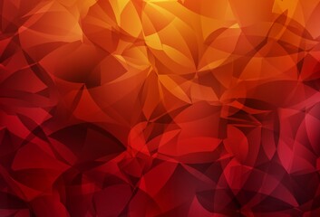 Dark Red, Yellow vector gradient triangles template.