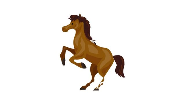 Brown horse icon animation best on white background for any design