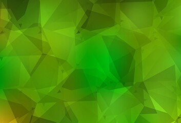 Light Green, Yellow vector template with chaotic poly shapes.