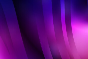 Dark Purple vector template with curved lines.