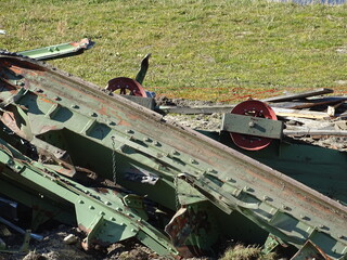 Schrott Alteisen abgebaute Seilbahn Lift Anlage in Tirol Österreich in der Nähe von Innsbruck...