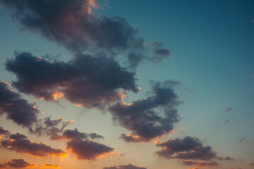 Obraz na płótnie Canvas sunset sky with clouds