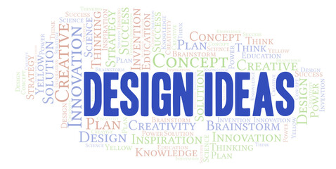 Fototapeta premium Design Ideas typography word cloud create with the text only.
