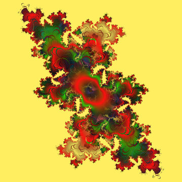 Yellow orange green cinese oriental abstract floral background