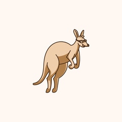 Jumping kangaroo wear welding goggle happy character mascot design