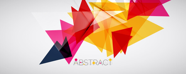 Geometric abstract background. Color triangle shapes. Vector illustration for covers, banners, flyers and posters and other designs