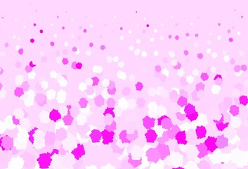 Light Pink vector background with abstract shapes.