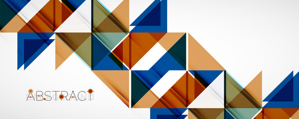 Fototapeta premium Set of vector triangle geometric backgrounds. Vector illustration for covers, banners, flyers and posters and other designs