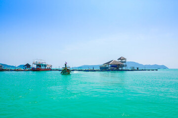 fish farming in the cage, aquaculture in Thailand.