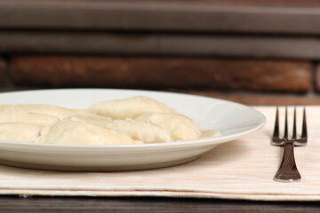 Cooked Dumplings on plate