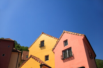 colorful houses in Provence village
