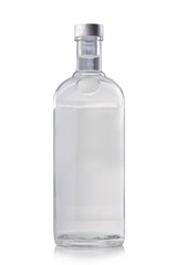 Vodka bottle on white.