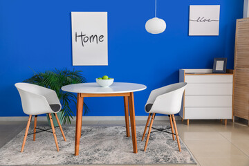 Interior of modern dining room