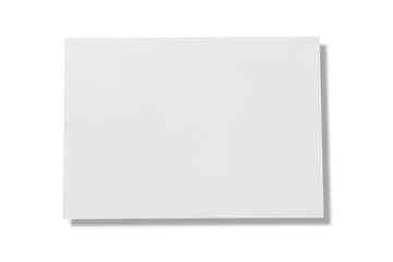Blank paper sheet on white background