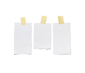 Blank paper sheets on white background