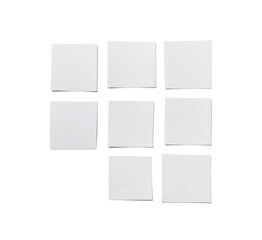 Blank paper sheets on white background