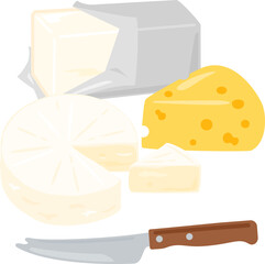 チーズのイラストセット
