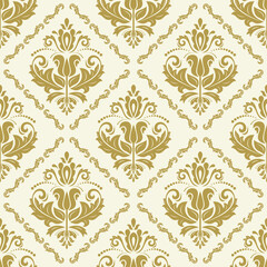 Orient classic pattern. Seamless abstract golden background with vintage elements. Orient background. Ornament for wallpaper and packaging