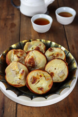 Roti Pisang Banjar, Indonesian traditional pancake from Banjarmasin, South Kalimanta, made from banana, egg, flour and coconut milk