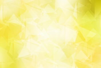 Light Yellow vector triangle mosaic template.