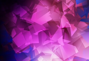 Dark Purple, Pink vector polygonal background.