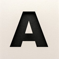 Black Font design, Abstract alphabet font, realistic typography - A
