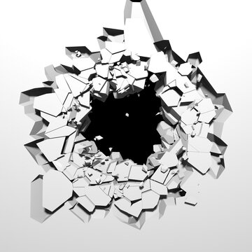 Exploding wall with free area on center