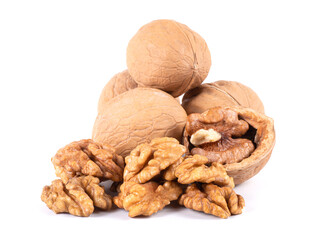 a frash Wallnuts isolated on white background